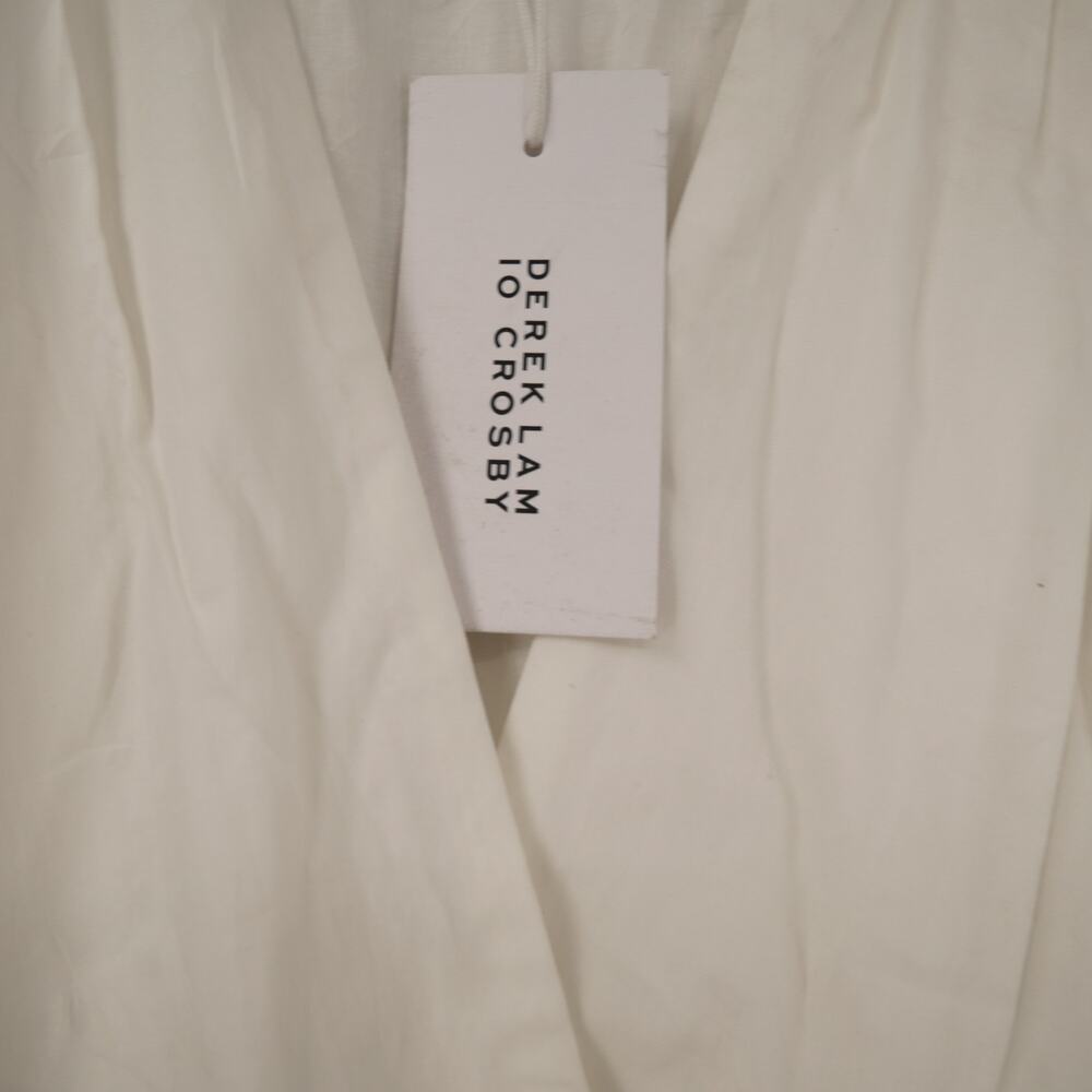 Derek Lam 10 Crosby Women's 4 Nara Cotton Poplin Cinched-Waist Maxi Dress READ* - Picture 10 of 12